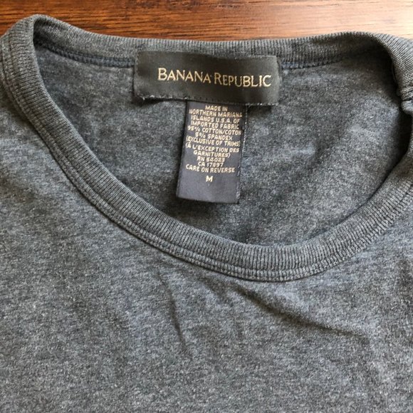 Banana Republic fitted tshirt gray mens M classic - Picture 2 of 3